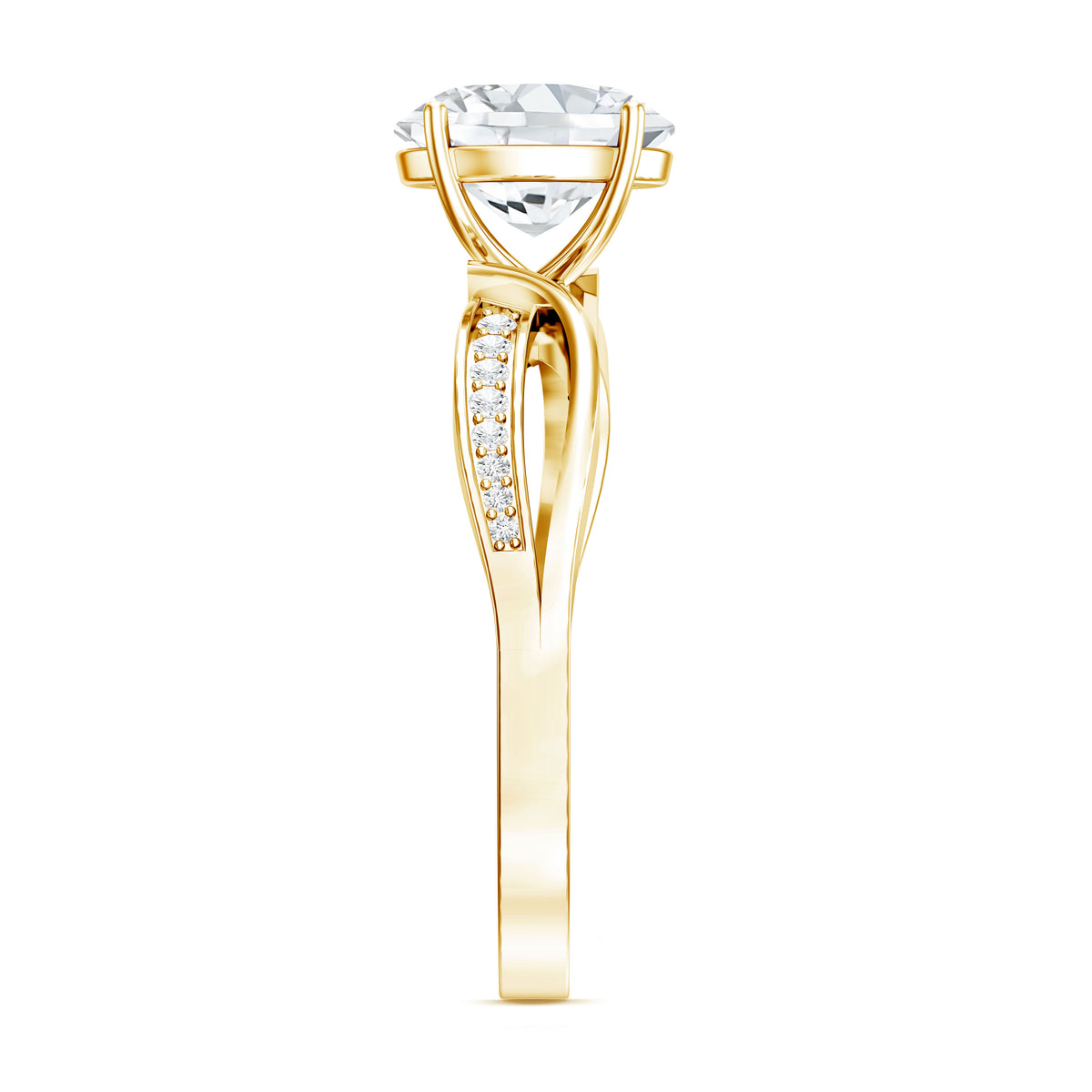 Rosec Jewels-IGI Verified 1 Carat Oval Lab Grown Diamond Infinity Engagement Ring for Women