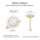 2.25 CT Moissanite Cocktail Engagement Ring in Gold Moissanite - ( D-VS1 ) - Color and Clarity - Rosec Jewels
