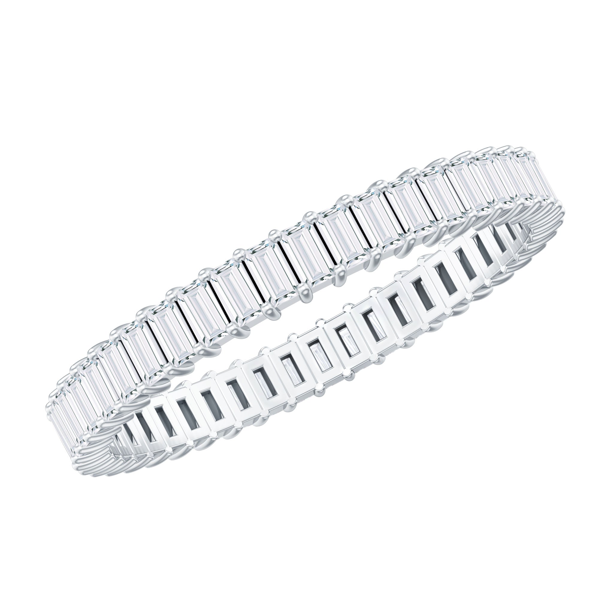 Baguette Cut Diamond Eternity Wedding Band Ring