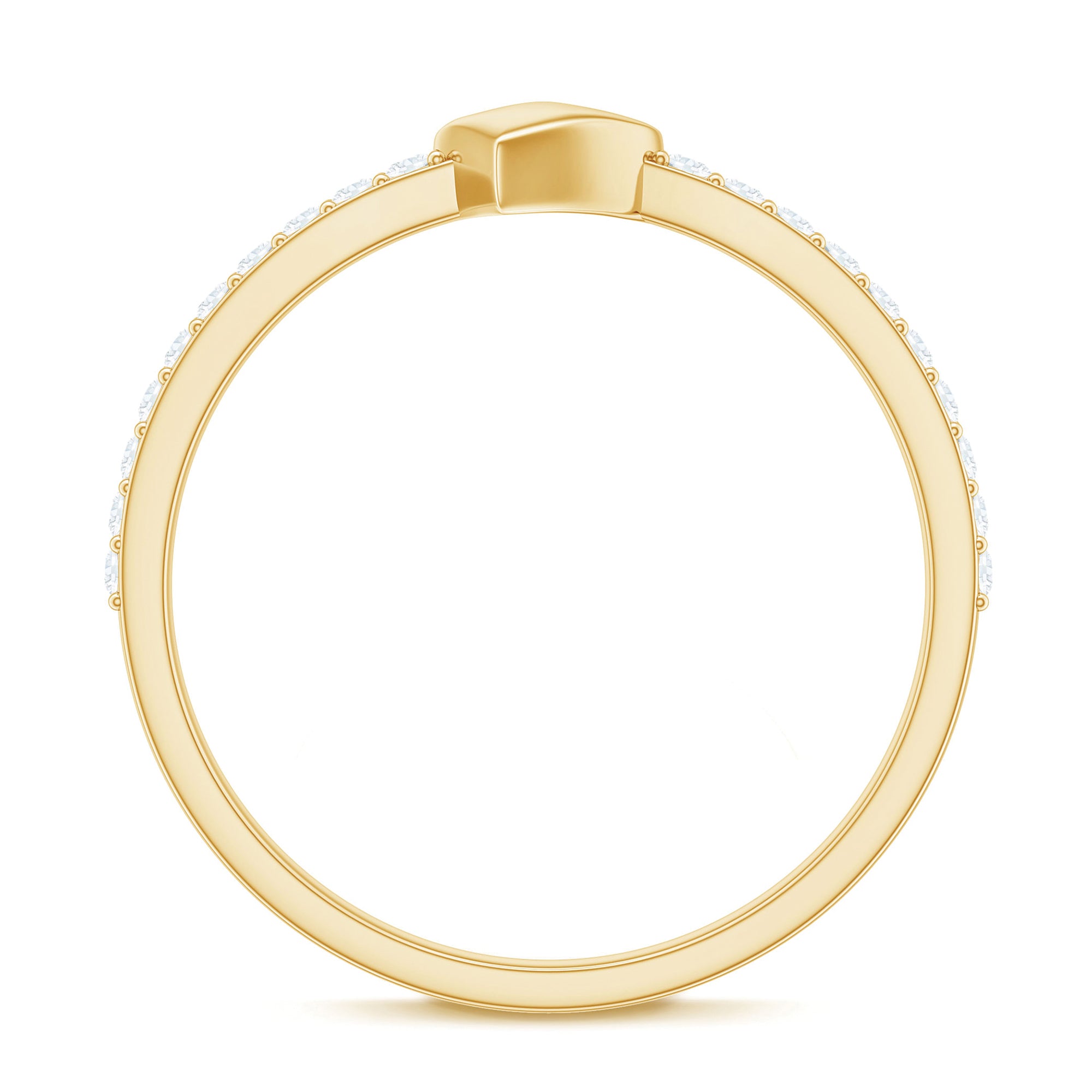 Rosec Jewels-Diamond Heart Shape Promise Ring for Her