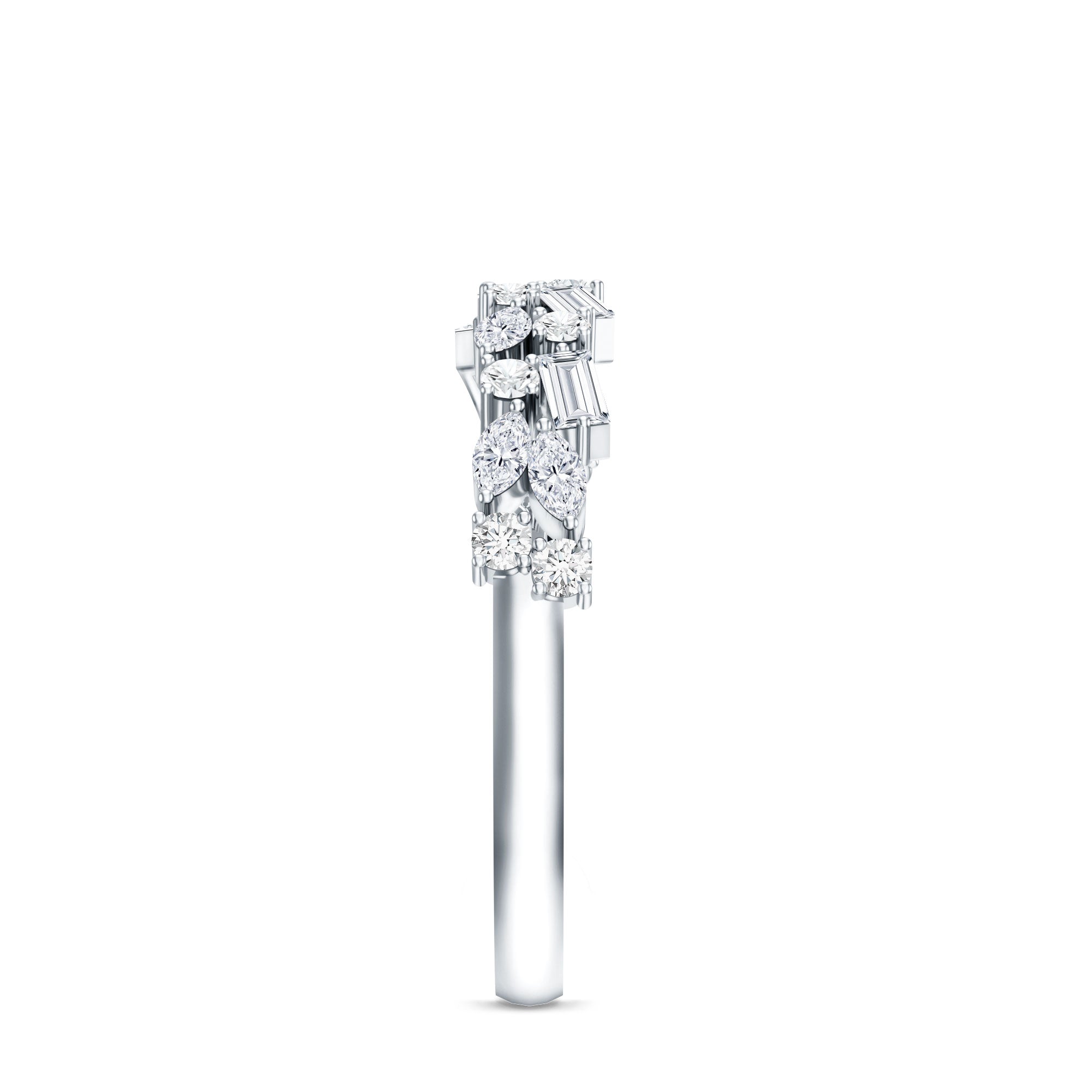 Real Diamond Half Eternity Band Ring Natural - ( HI-SI ) - Rosec Jewels