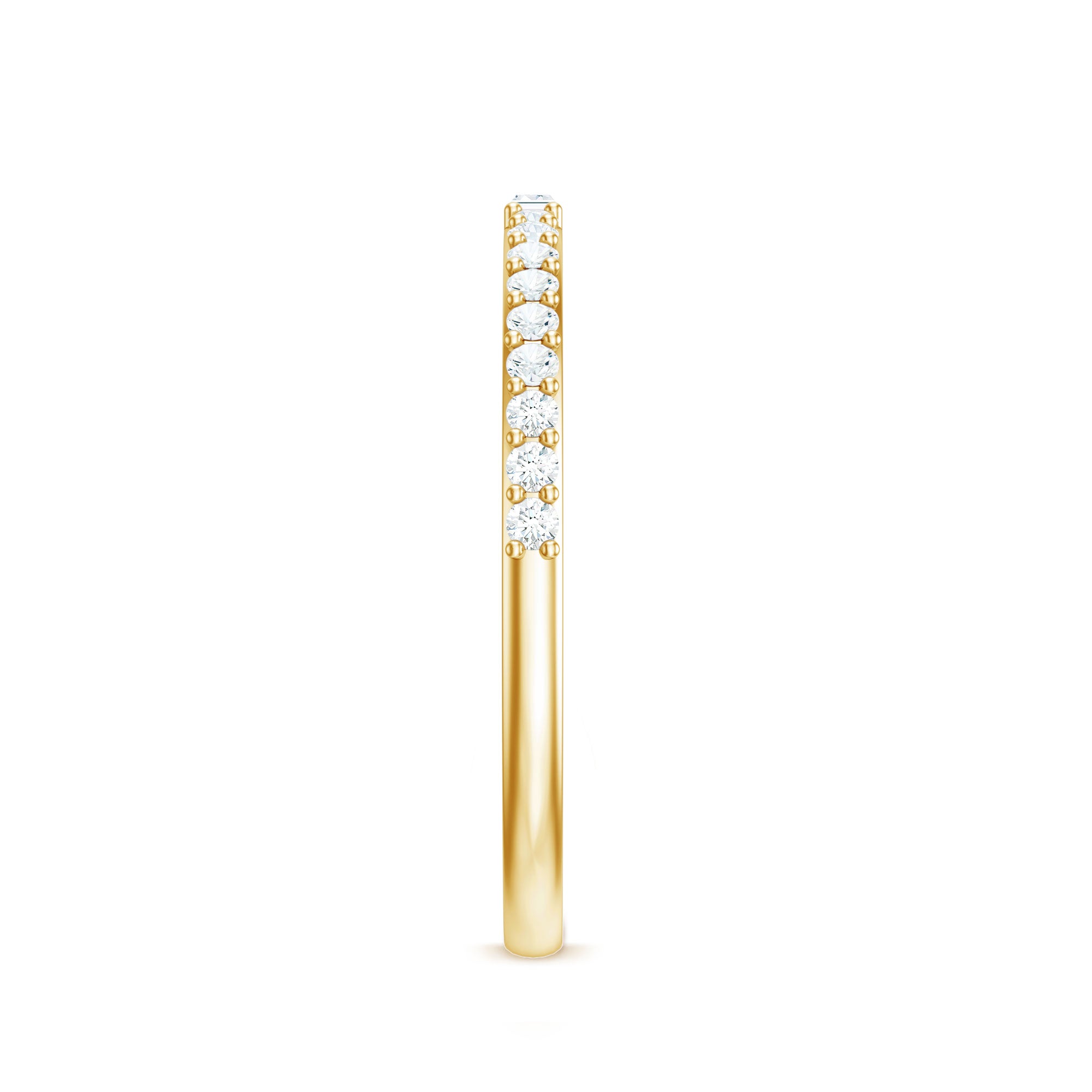 Real Diamond Half Eternity Ring Natural - ( HI-SI ) - Rosec Jewels