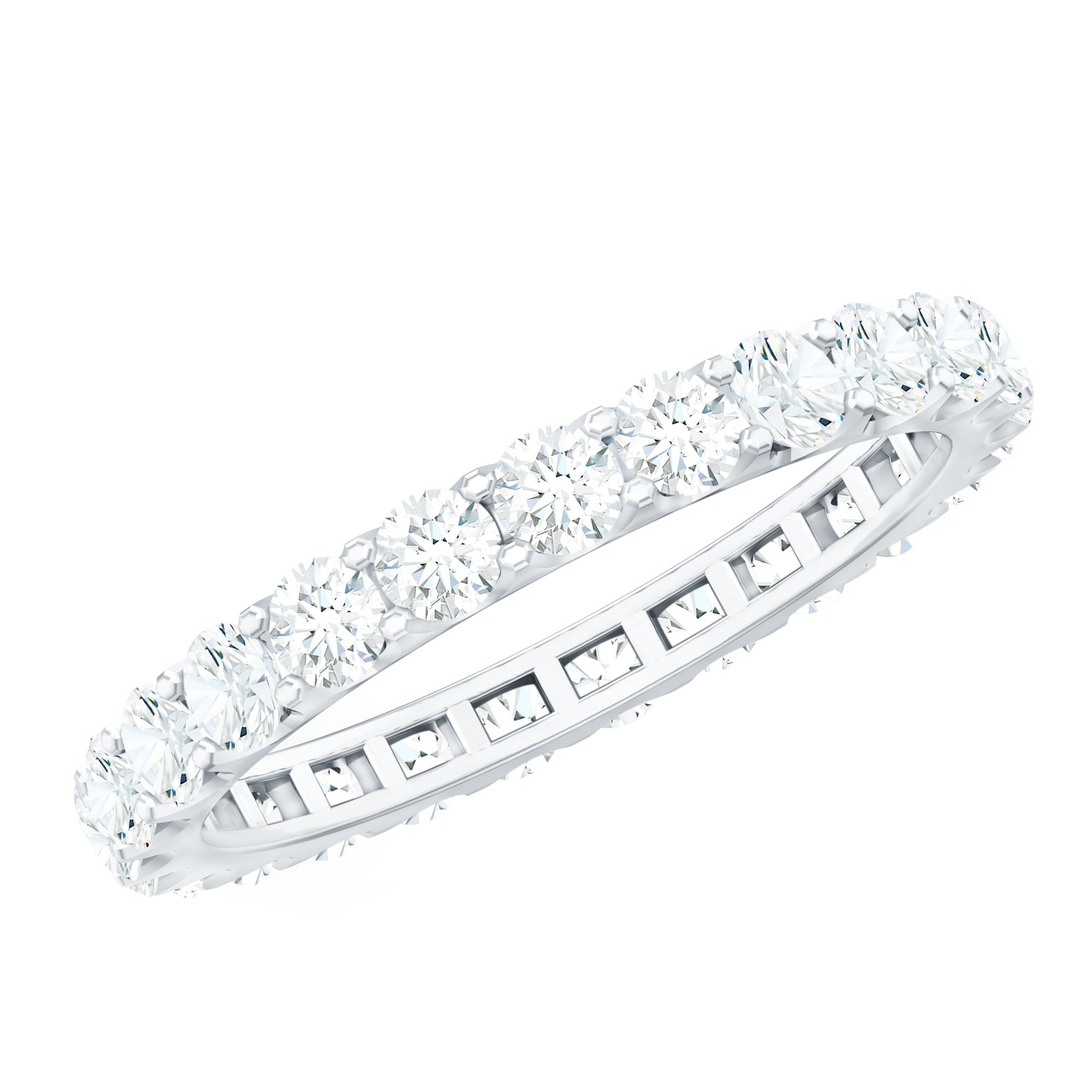 Brilliant Cut Round Moissanite Eternity Anniversary Band