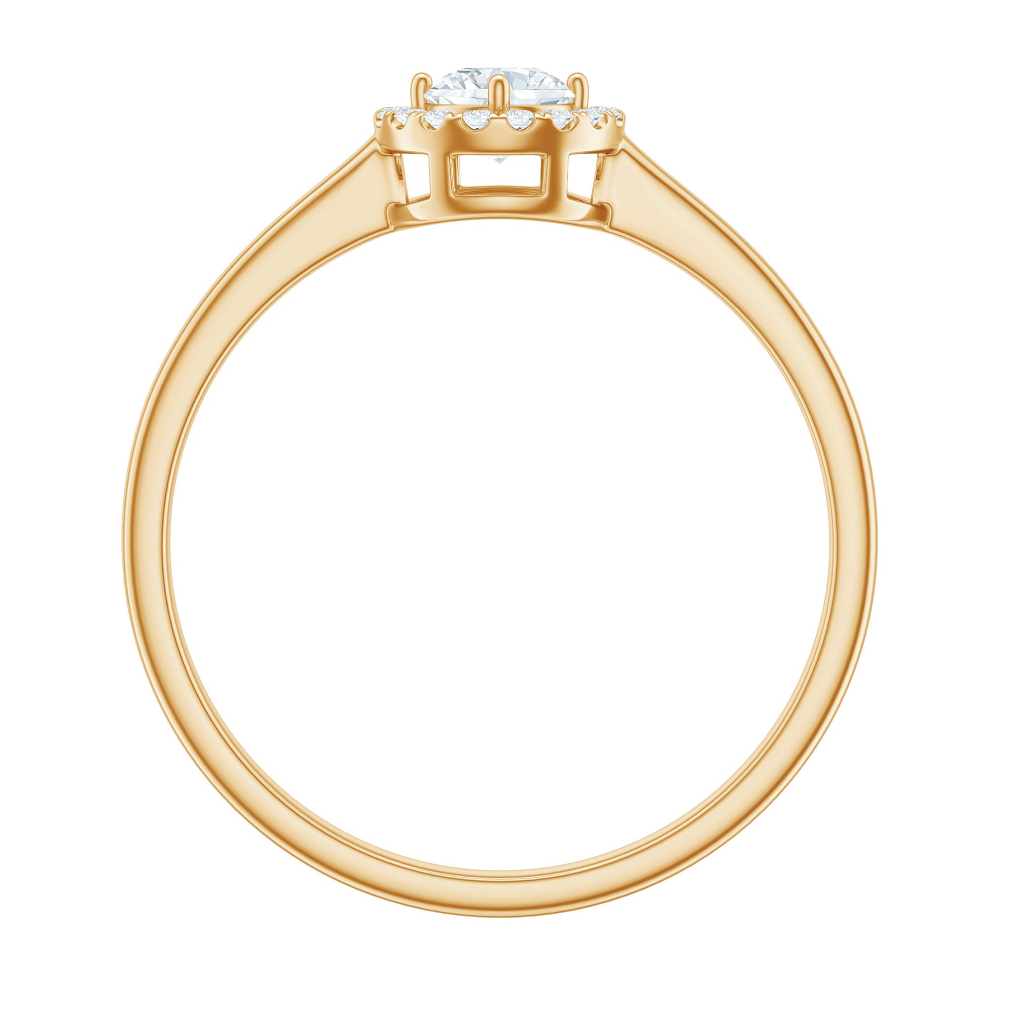 Natural 0.25 Carat Diamond Promise Ring with Certificate Natural - ( HI-SI ) - Rosec Jewels