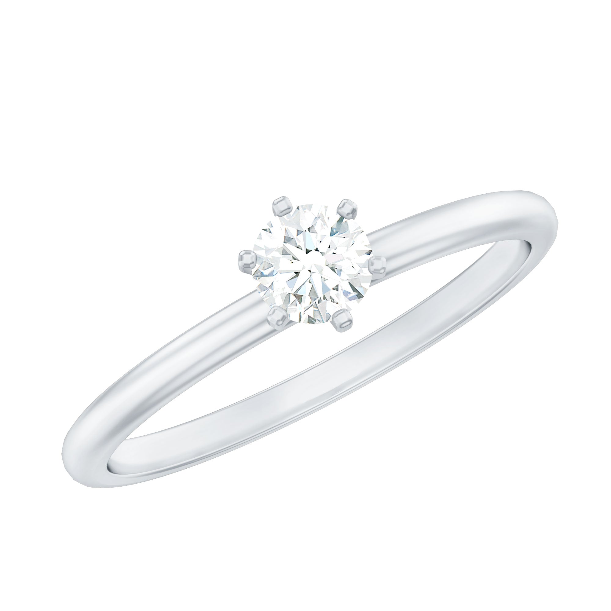 Solitaire Round Diamond Promise Ring