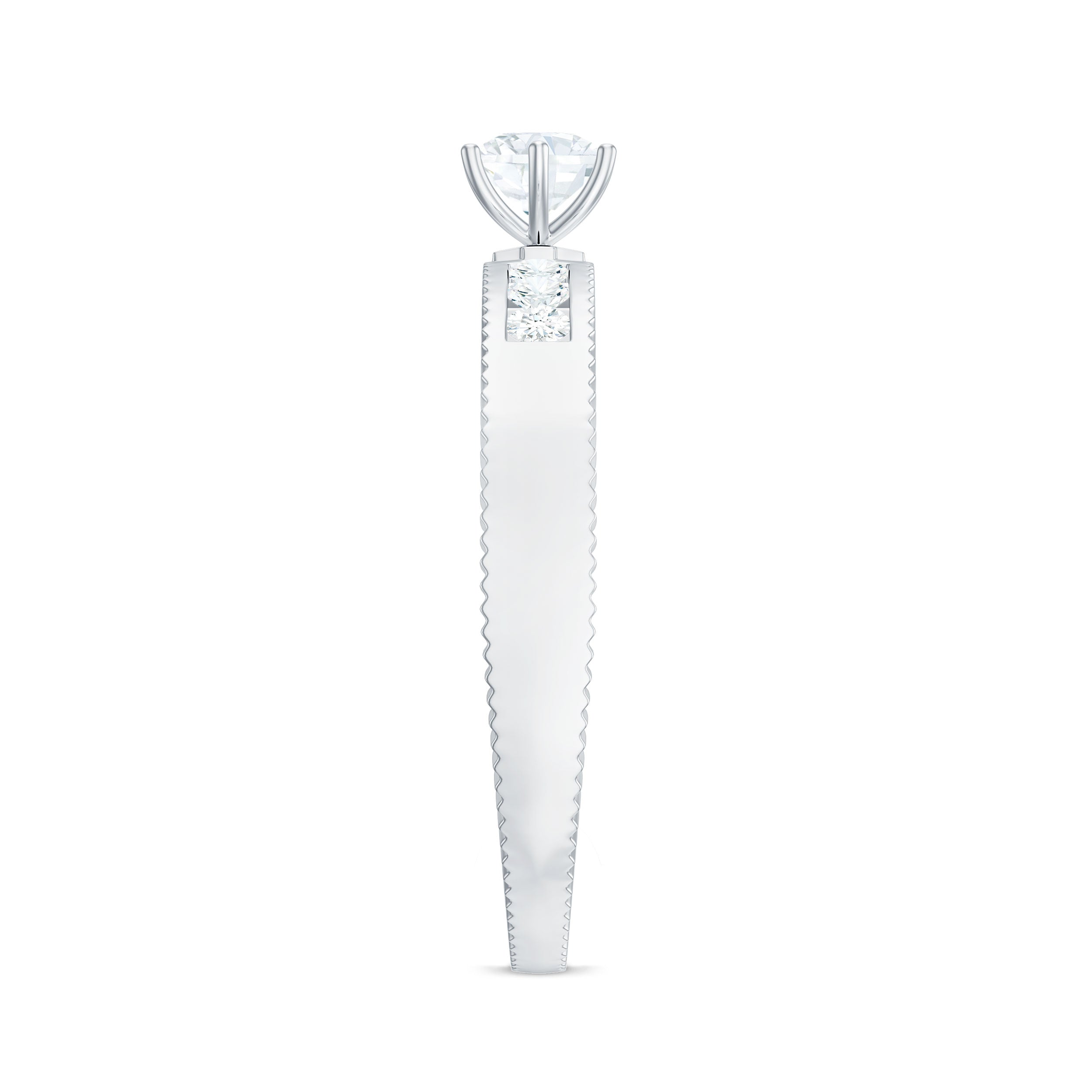 Natural Diamond Solitaire Engagement Ring for Women Natural - ( HI-SI ) - Rosec Jewels