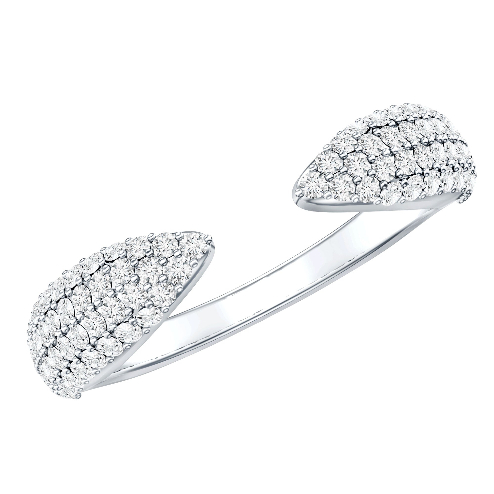 Certified Pave Set Moissanite Ring Enhancer D-VS1 - Rosec Jewels