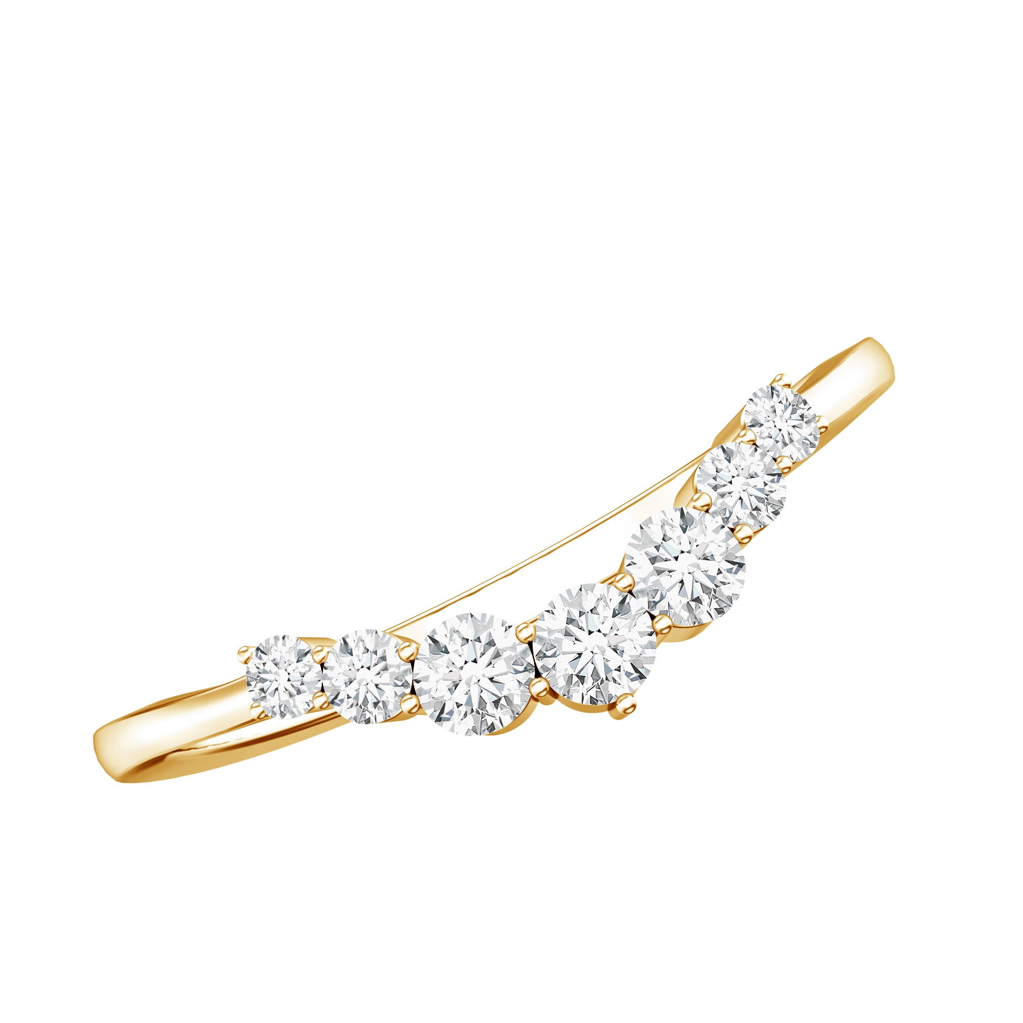 Certified Moissanite Chevron Ring Enhancer for Women D-VS1 - Rosec Jewels