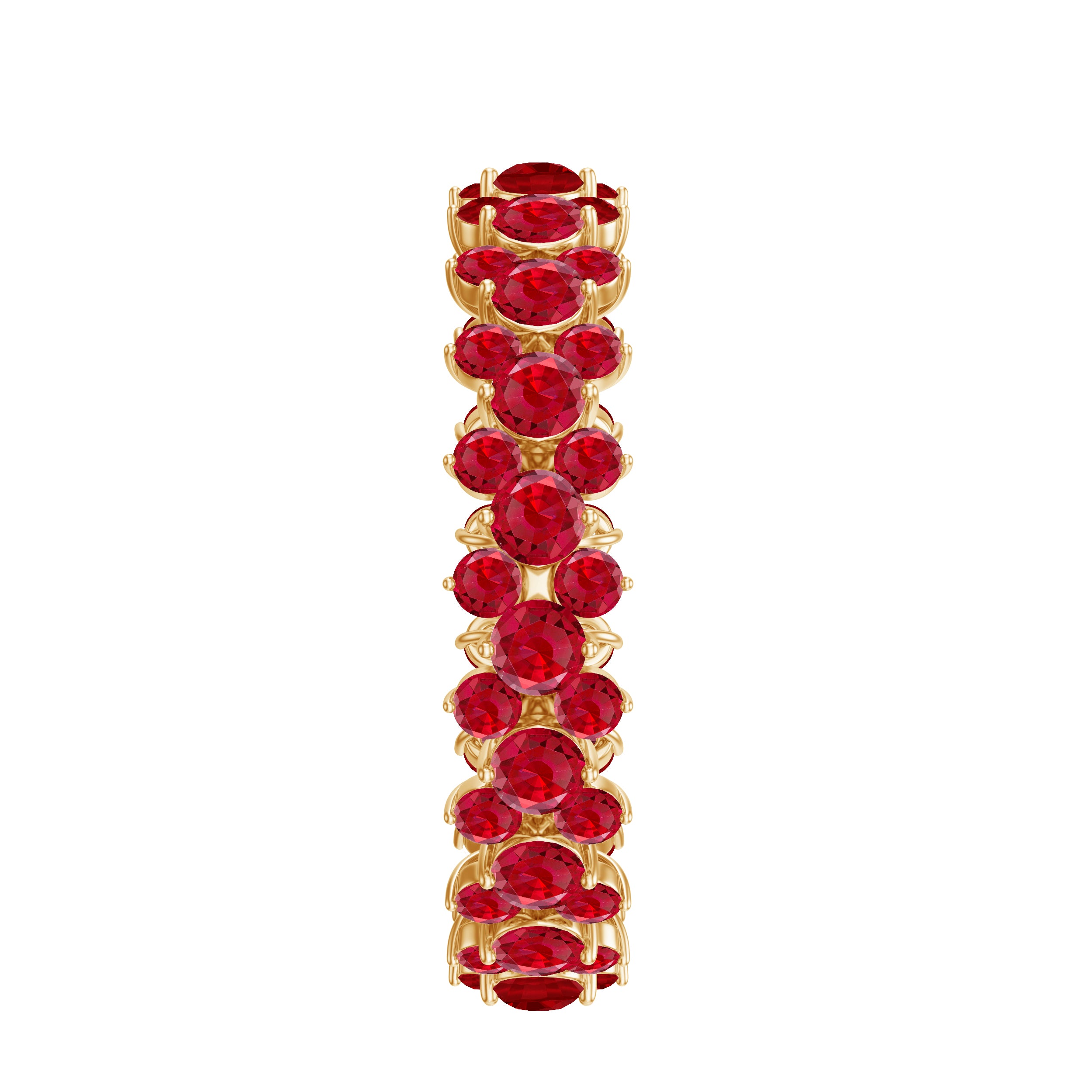 Rosec Jewels-Lab Created Ruby Cluster Wedding Band for Women