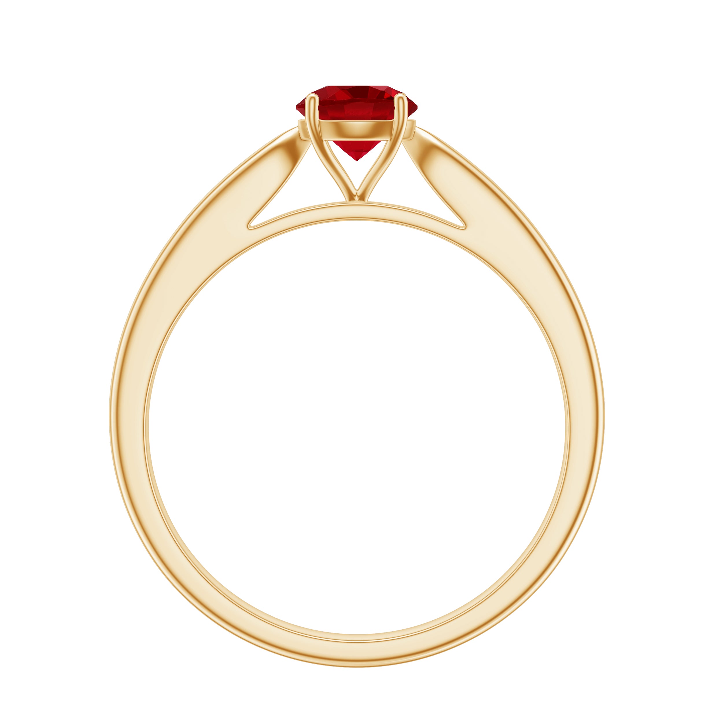 Rosec Jewels-Solitaire Lab Made Ruby Promise Ring with Certificate