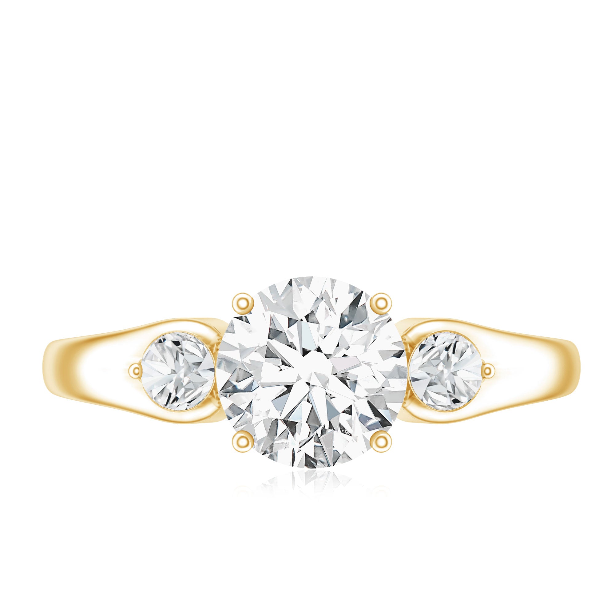 Certified 2 Carat Moissanite Promise Engagement Ring D-VS1 - Rosec Jewels