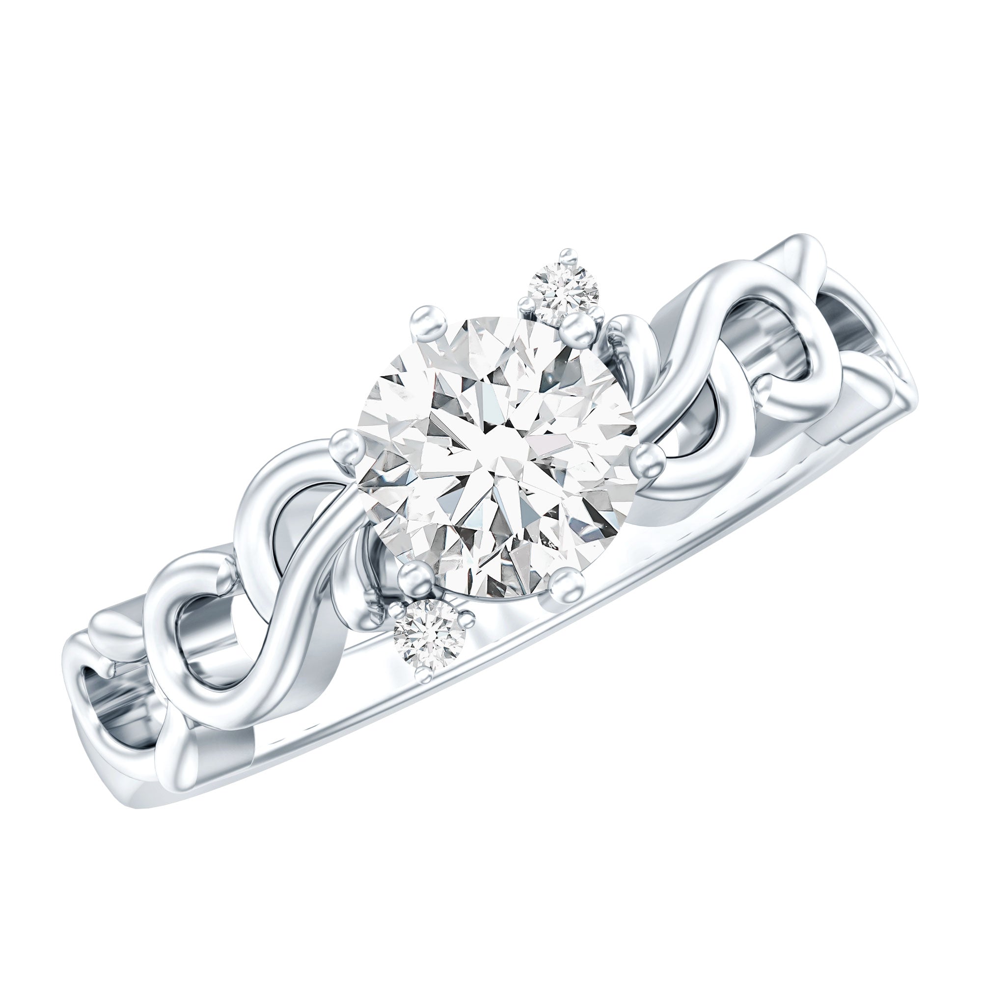 Lab Grown Diamond Art Deco Engagement Ring
