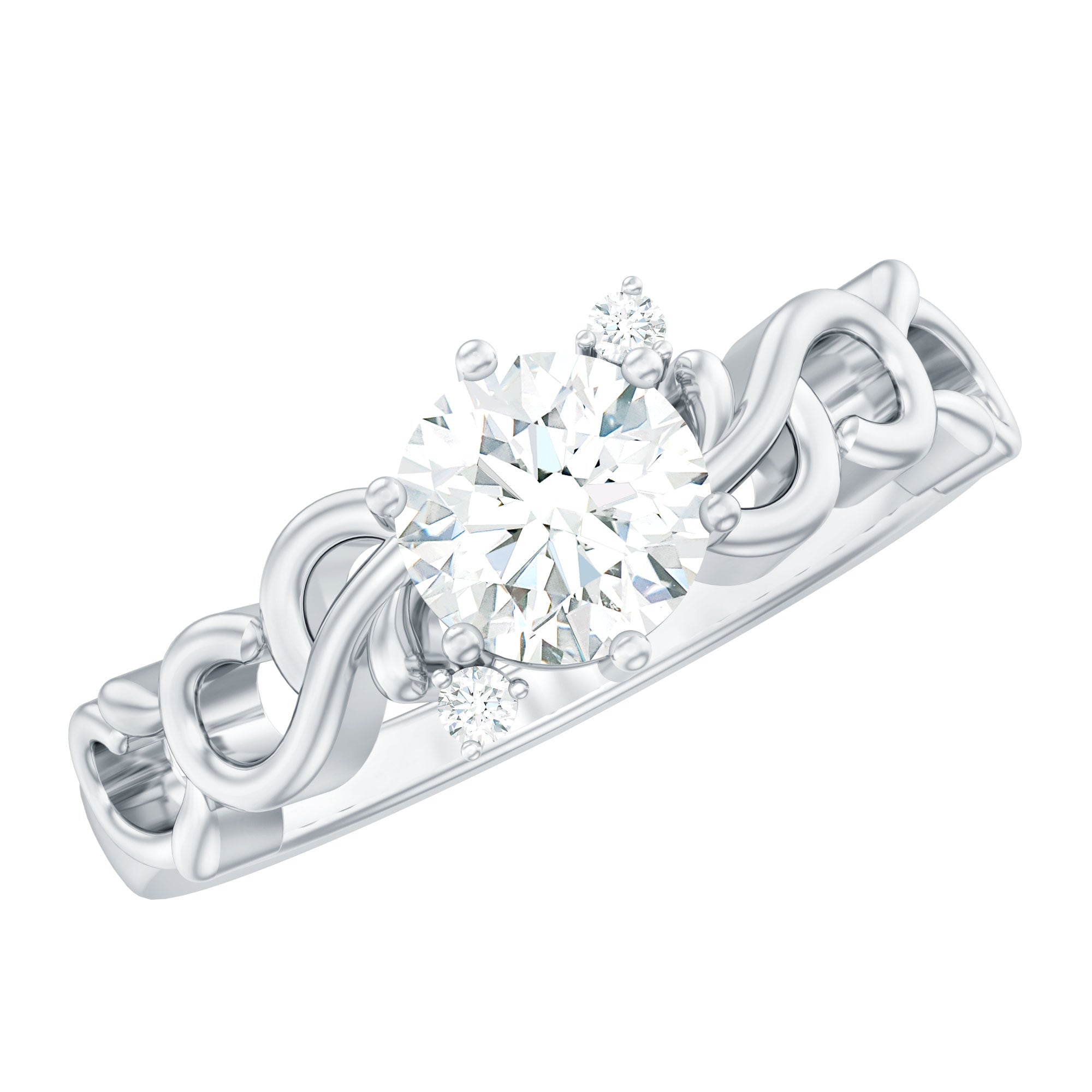 Lab Grown Diamond Art Deco Engagement Ring