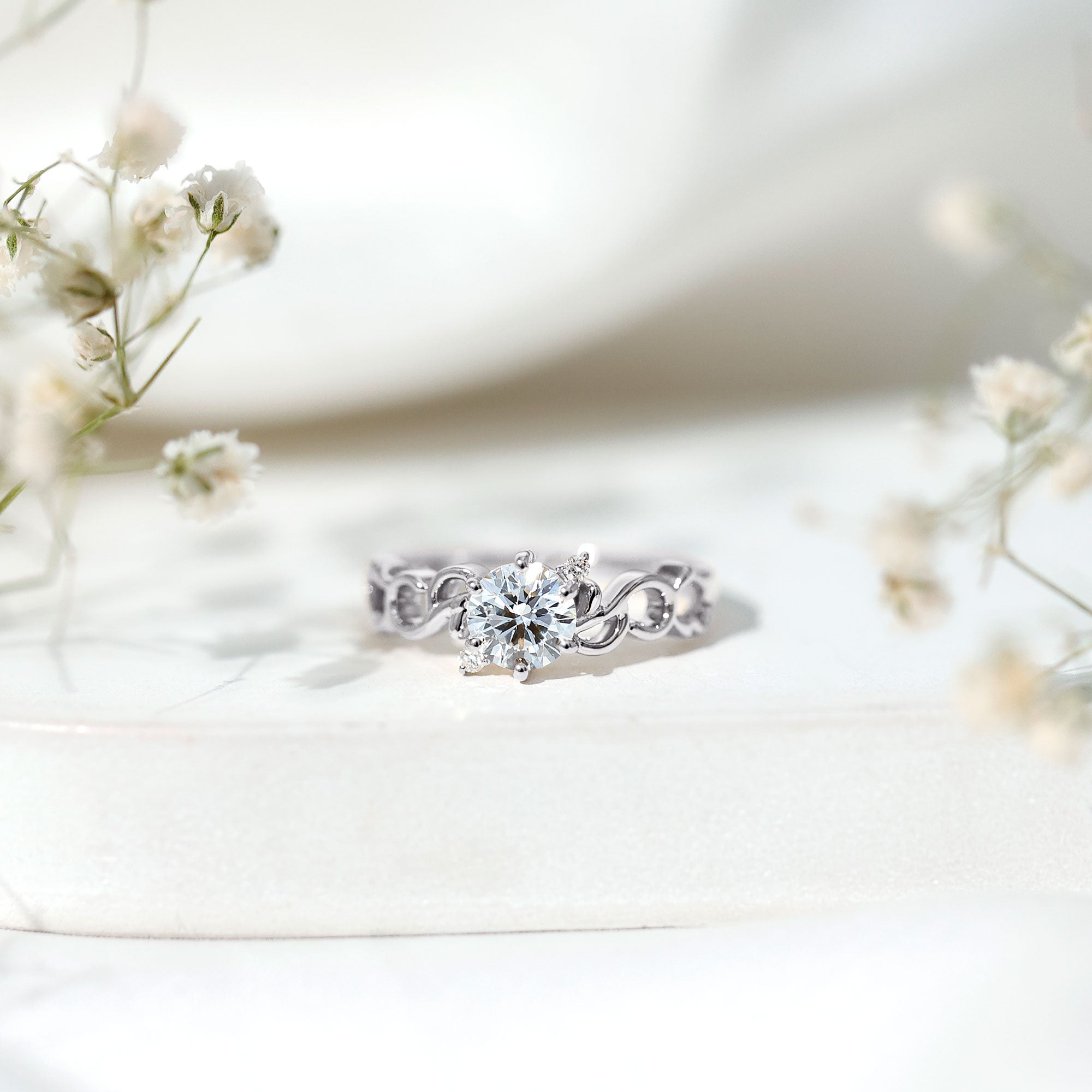 Rosec Jewels-Lab Grown Diamond Art Deco Engagement Ring