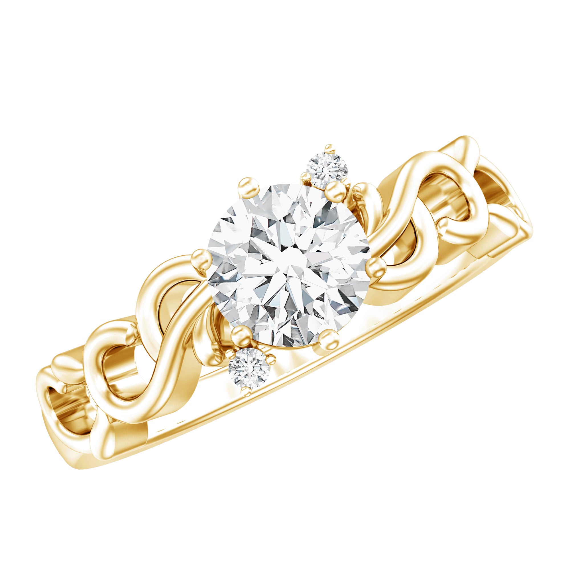 Rosec Jewels-Lab Grown Diamond Art Deco Engagement Ring