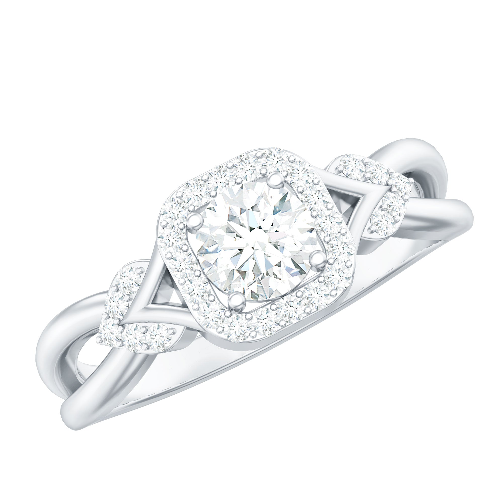 Lab Grown Diamond Halo Engagement Ring