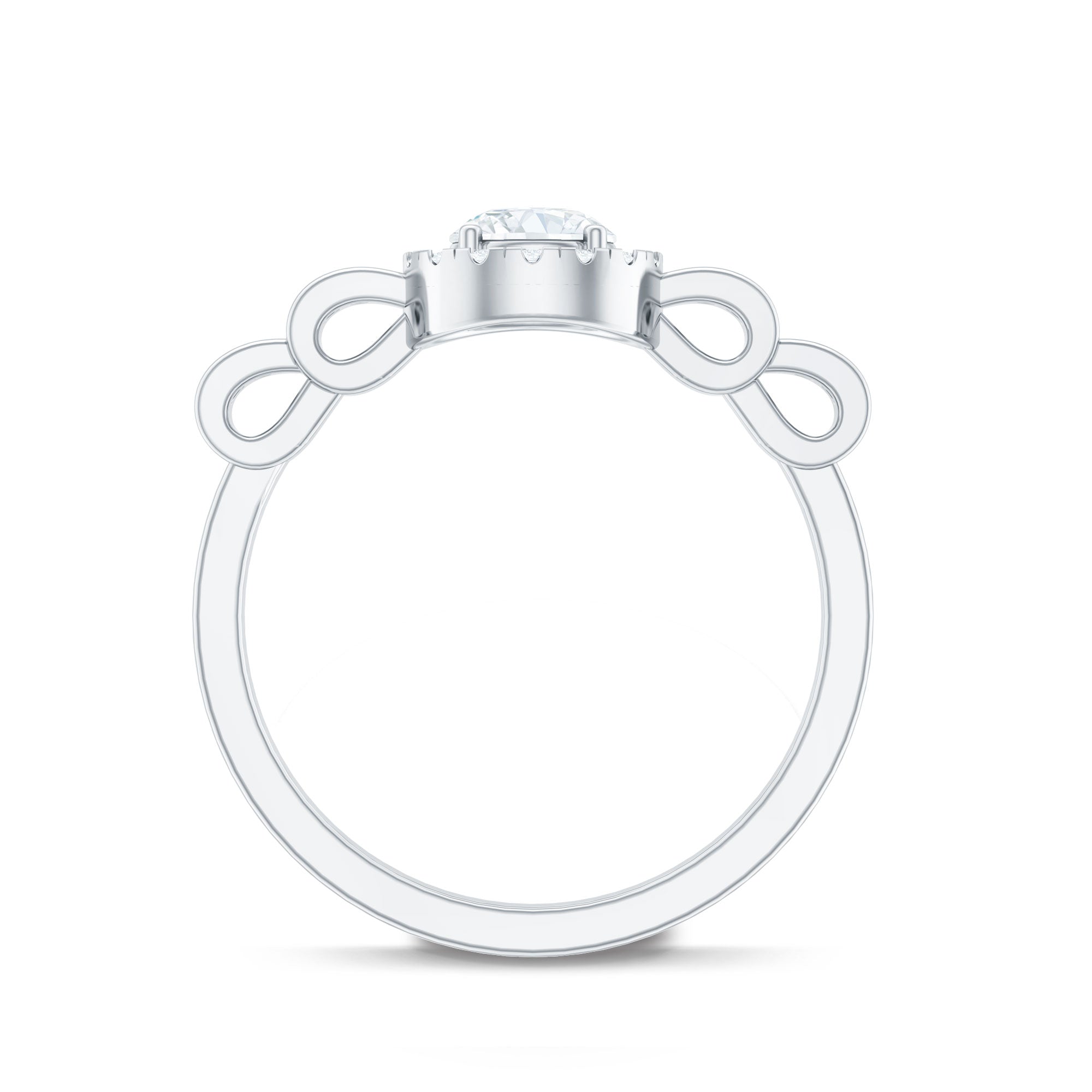 Lab Grown Diamond Minimal Engagement Ring For Her Lab - ( EF-VS ) - Rosec Jewels