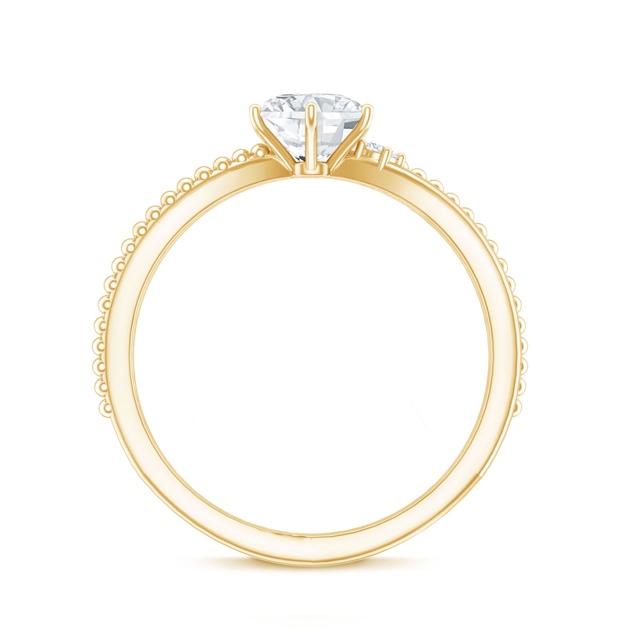 Rosec Jewels-Lab Grown Diamond Solitaire Splt Shank Engagement Ring