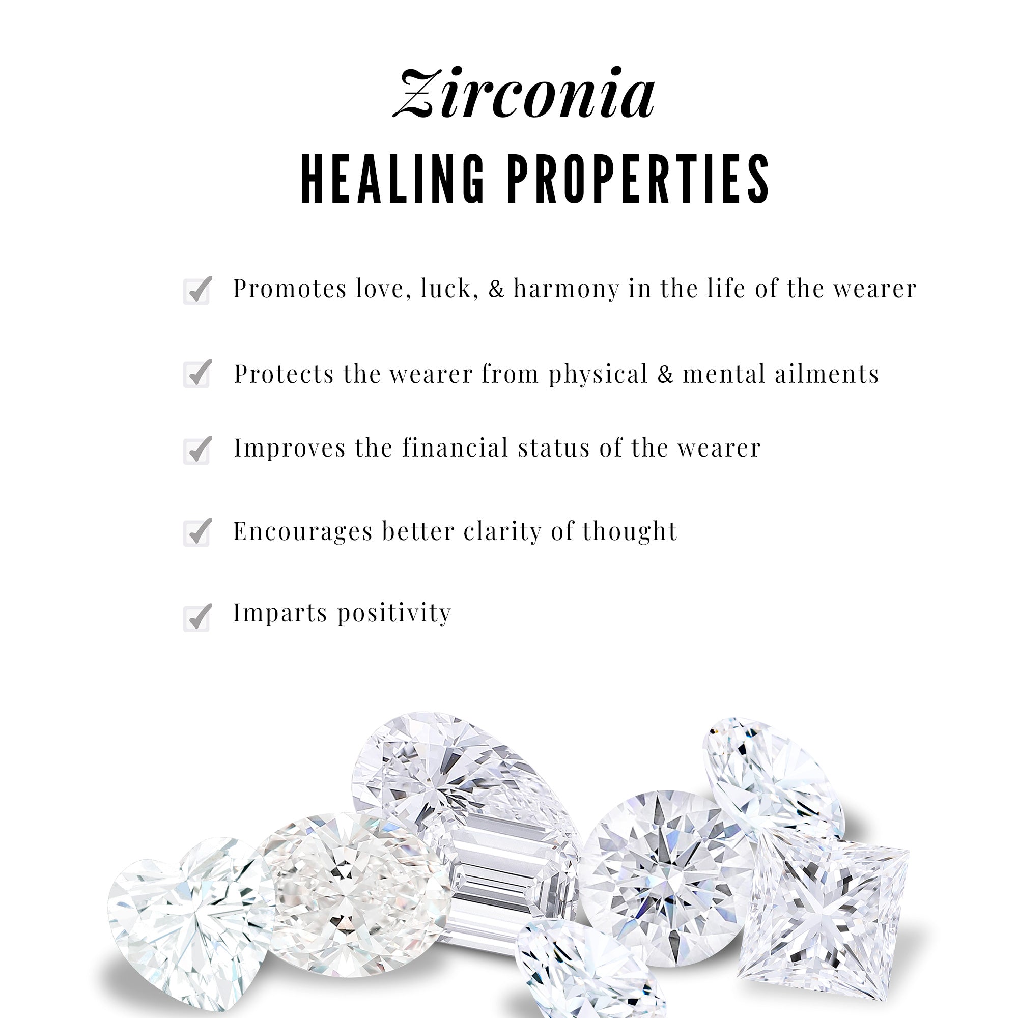 Princess Cut Zircon Three Stone Engagement Ring Zircon - ( AAAA ) - Quality - Rosec Jewels