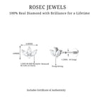 Marquise Diamond Lotus Earring for Cartilage Piercing Diamond - ( HI-SI ) - Color and Clarity - Rosec Jewels