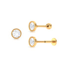 Minimalist Round Moissanite Conch Earring Moissanite - ( D-VS1 ) - Color and Clarity - Rosec Jewels
