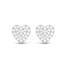 0.25 CT Natural Diamond Heart Stud Earrings in Gold Diamond - ( HI-SI ) - Color and Clarity - Rosec Jewels