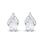 2 CT Classic Cubic Zirconia Stud Earrings in Gold Zircon - ( AAAA ) - Quality - Rosec Jewels