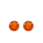 1.50 CT Lotus Basket Set Solitaire Fire Opal Stud Earrings Fire Opal - ( AAA ) - Quality - Rosec Jewels