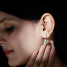 3.25 CT Peridot with Moissanite Bridal Teardrop Earrings Peridot - ( AAA ) - Quality - Rosec Jewels