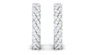 1/2 CT Round Diamond Classic Hoop Earrings in Gold Diamond - ( HI-SI ) - Color and Clarity - Rosec Jewels