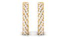 1/2 CT Round Diamond Classic Hoop Earrings in Gold Diamond - ( HI-SI ) - Color and Clarity - Rosec Jewels