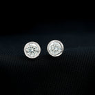 Solitaire Lab Grown Diamond Dainty Stud Earrings Lab Grown Diamond - ( EF-VS ) - Color and Clarity - Rosec Jewels