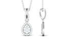 1/2 CT Diamond Infinity Teardrop Pendant Necklace in Gold Diamond - ( HI-SI ) - Color and Clarity - Rosec Jewels