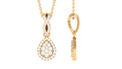 1/2 CT Diamond Infinity Teardrop Pendant Necklace in Gold Diamond - ( HI-SI ) - Color and Clarity - Rosec Jewels