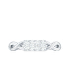 Illusion Set Round Diamond Infinity Style Promise Ring Diamond - ( HI-SI ) - Color and Clarity - Rosec Jewels