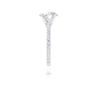 2.75 CT Zircon Solitaire Engagement Ring with Side Stones Zircon - ( AAAA ) - Quality - Rosec Jewels