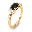 1.75 CT Solitaire Black Diamond East West Ring with Moissanite Black Diamond - ( AAA ) - Quality - Rosec Jewels