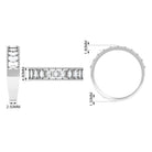 Marquise Cut Diamond Half Eternity Ring with Beads Diamond - ( HI-SI ) - Color and Clarity - Rosec Jewels