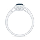 1.25 CT Teardrop London Blue Topaz and Diamond Cocktail Ring London Blue Topaz - ( AAA ) - Quality - Rosec Jewels