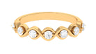 Round Shape Real Diamond Infinity Half Eternity Ring Diamond - ( HI-SI ) - Color and Clarity - Rosec Jewels