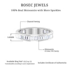 2.75 CT Baguette Moissanite Eternity Band Ring in Channel Setting Moissanite - ( D-VS1 ) - Color and Clarity - Rosec Jewels