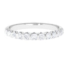Round Certified Moissanite Half Eternity Ring Moissanite - ( D-VS1 ) - Color and Clarity - Rosec Jewels