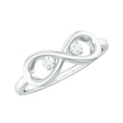 Certified Moissanite Gold Infinity Promise Ring Moissanite - ( D-VS1 ) - Color and Clarity - Rosec Jewels
