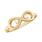 Certified Moissanite Gold Infinity Promise Ring Moissanite - ( D-VS1 ) - Color and Clarity - Rosec Jewels