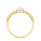 1.75 CT Prong Set Oval Cut Zircon Solitaire Engagement Ring Zircon - ( AAAA ) - Quality - Rosec Jewels