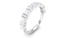 1.75 CT Princess and Baguette Moissanite Semi Eternity Ring Moissanite - ( D-VS1 ) - Color and Clarity - Rosec Jewels