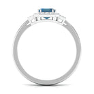 Octagon Cut London Blue Topaz and Diamond Statement Engagement Ring London Blue Topaz - ( AAA ) - Quality - Rosec Jewels