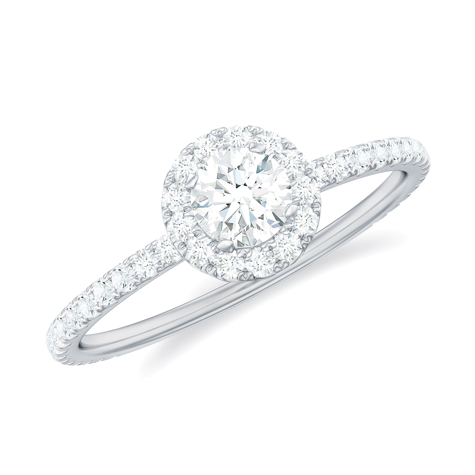 Minimal Engagement Ring with Lab Grown Diamond Lab Grown Diamond - ( EF-VS ) - Color and Clarity - Rosec Jewels