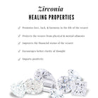 Round Cut Zircon Twin Heart Pendant Necklace Zircon - ( AAAA ) - Quality - Rosec Jewels