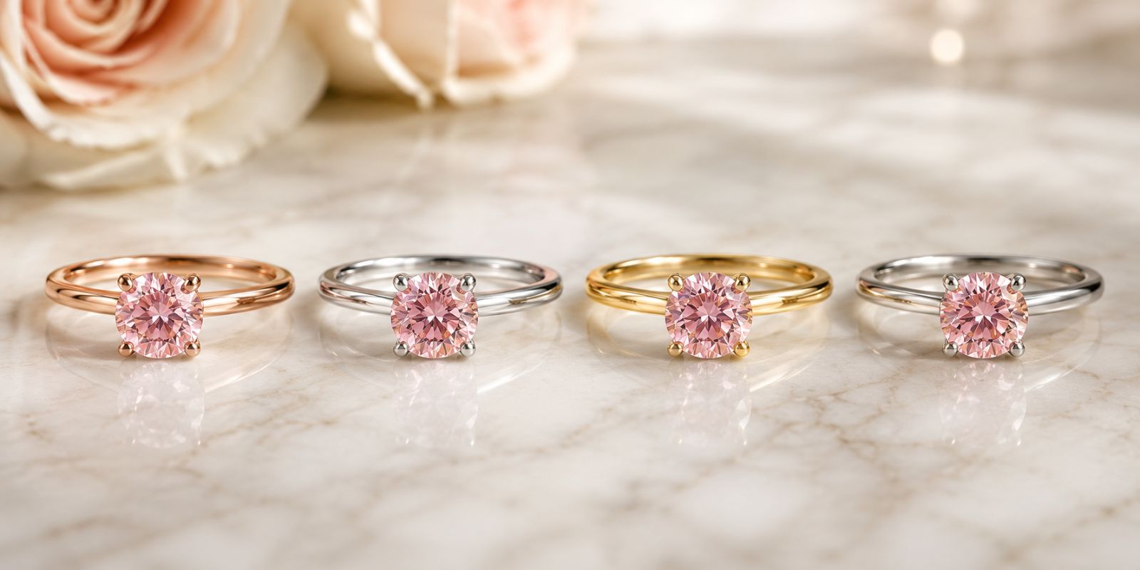 Best Metal for Pink Diamond Rings: Rose Gold vs White Gold vs Yellow Gold vs Platinum